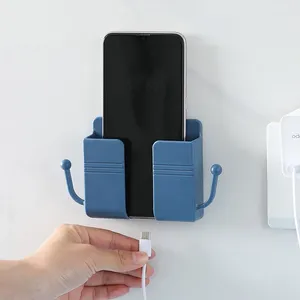 Hooks Punch Free Mur Murd Organizer Boîte de rangement Remote Contrôle Mobile Téléphone Priser le support de charge Multifonctionnel Hook