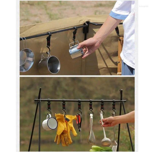 Ganchos de percha de barandilla gancho para acampar al aire libre en forma de S multifuncional desmontable para colgar plástico al por mayor de ropa
