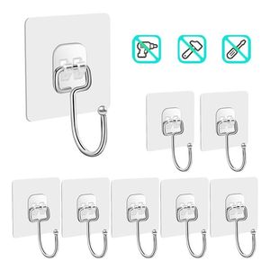 Haken rails 1/5 pc's transparante sterke zelfklevende deur muur hangers zuighoop rek rek cup sukkel voor keuken badkamer badkamer