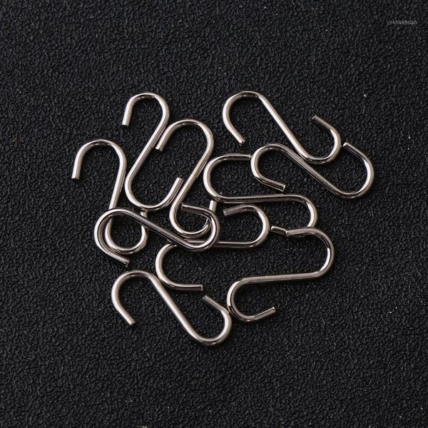 Ganchos Rails 100PCS DIY Mini S-Formado Robusto Perchas de acero inoxidable Metal Hook Up Home Storage Rack1