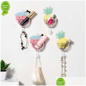 Ganchos Rails 100 unids / lote Ins Decoración de pared Gancho con caja de almacenamiento Fruta Clave Alambre Joyería Percha Baño Toalla Titular Máscara Accesorios o Dhem6