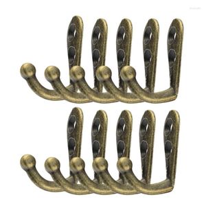 Hooks Rails 10 stks doek haakhangers vintage bronzen muur rustieke sleuteljacht hoed hanger gewaad hangen rek