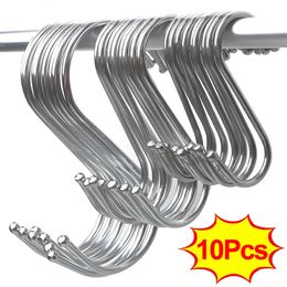 Haken rails 10 stks sshape haak roestvrijstalen kleding zakken handdoeken planten hangende rek multifunction keuken slaapkamer leuning s hanger 230818