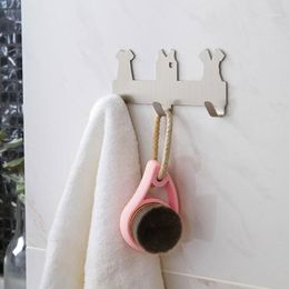 Hooks Rails 1pc Stainess Steel Mounted Wall Hook Key Holder Coat Hanger met 3 Home Decoration Accessories1