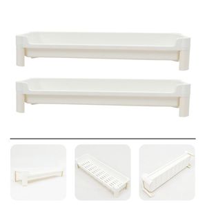 Hooks Rails 2 PCS Multifunctioneel opbergrek Plastic badkamer woonkamer plank