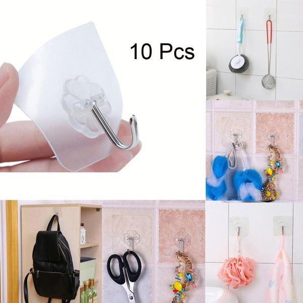 Hooks Rails 2021 Productos 10x Fuerte transparente Cup Cup Sucker Wall Hanger para la cocina Broatinghouseholing Price1 Precio1