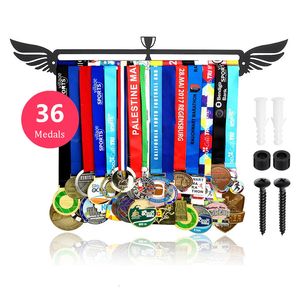 Haken Rails 30 Medailles Medaille Hanger Medaille Houder Display IJzeren Rek Hardlopen Zwemmen Gym Marathons Fiets Sport Medaille Geschenk Vleugels Decoratie 230603