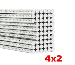 Haken Rails 4X2 N52 Mini Kleine Ronde Magneten Neodymium Magneet Permanente Ndfeb Super Sterk Krachtig3672624