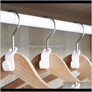 Crochets Rails 6 Pcs Armoire Multicouche De Stockage Crochet Placard Cintre En Plastique Bricolage Blanc Simple Cintres Chambre Vêtements Rack Titulaires 552 Vycs7