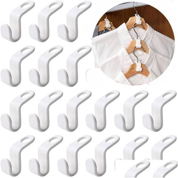 Crochets Rails Connecteur De Cintre 100 Pcs Cintres En Cascade Clips De Suspension Robustes Pour Placard Drop Delivery Home Garden H Dhx08