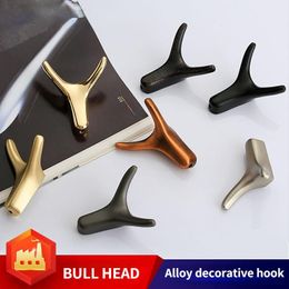 Hooks Rails Creative Bull Head Vorme Ally Coat Wall Hook Wall gemonteerde sleutelhanger handdoek Doek Dekd Kleding Hanger Home El Decoratie Suppliesh