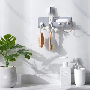 Hooks Rails Creatieve Keuken Badkamer Hanger Haak Wandmontage Key Rack 4 Plank U-vormige Woondecoratie Organizer Opbergmuur Hang