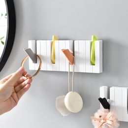 Haken rails creatieve multifunctionele haak piano opvouwbare deur muur hanger plastic sleutel houder decoratieve huis keuken gebruik hooks