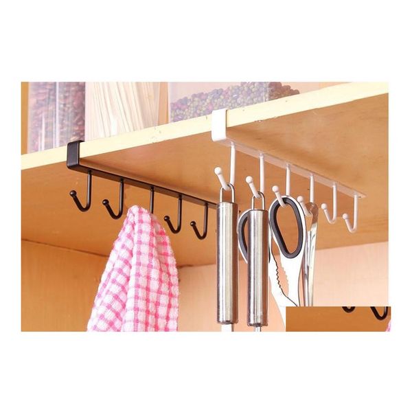 Crochets Rails Placard Crochet Suspendu Cuisine Rangement Cintre Coffre Organisateur Titulaire Chambre Salle De Bains Divers Type Rack Drop Livraison DH07J