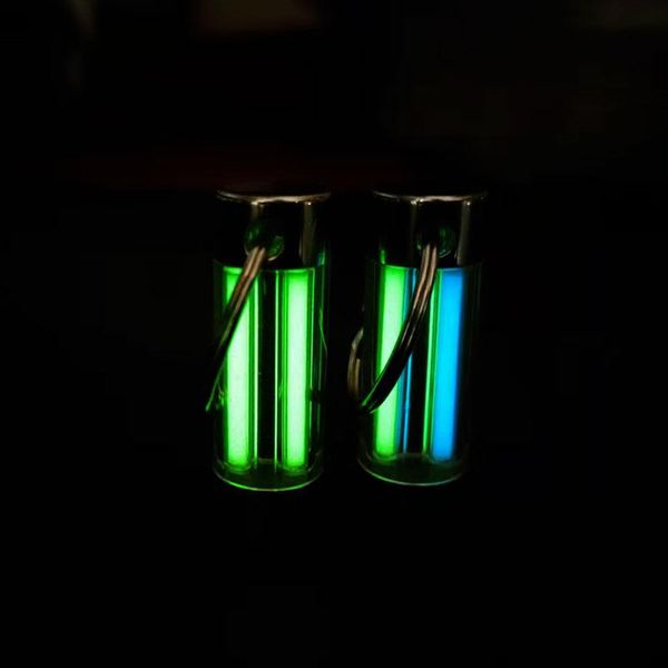 Ganchos Rieles Firefly TwinGlow Marcadores Tritium Glowring Llavero Llavero Fob Noche Luz automática Auto luminoso Fluorescente Ganchos