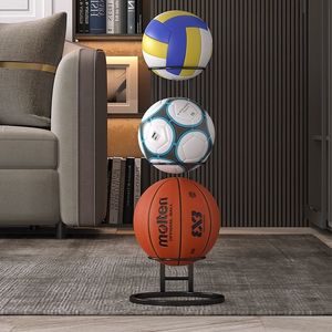 Hooks Rails Home Indoor Children's Basketball Storage Rack Put Ball Football Storage Basket Placed Rack Kindergarten Ball Volleyball Stand 230605