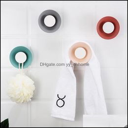 Hooks Rails Home Storage Organization HouseKee Garden 1 / 3pcsSet Ronde Punch- Haak Key Hanger Creative Speaker Decoratieve naadloze lijm