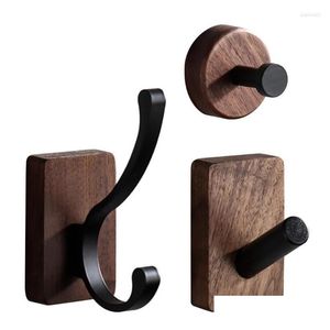 Haken rails haken houten jas zware decoratieve hoed hanger voor hangende hang-coat portemonnee t84e drop levering home tuin huishoudelijk orga dhvzx