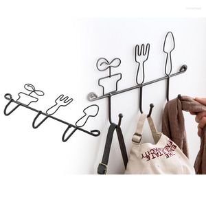 Hooks Rails Metal Pothhook Storage Rack Hook Hanger Creative Iron Simple For Kitchen Homehooks