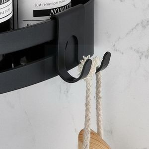 Hooks Rails Mini Space Aluminium Metalen douche Frameloze glazen deurhouder badkamer gratis handdoek haak kleding organisator hanger rek holdhooks