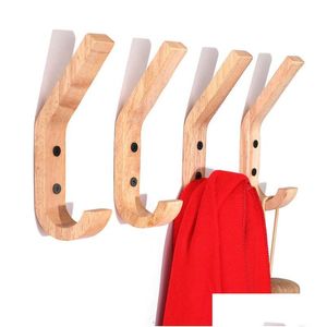 Haken Rails Natuurlijke Houten Kapstok Studie Wandmontage Kleding Sjaal Hoed Zak Opberghanger Voor Thuis Woonkamer Drop Delivery Ga Dhle9