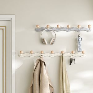 Hooks Rails Niet -geperforeerde thuisdeur met achterste haak slaapkamer deur met wandgemonteerde hanger hoed handdoek Key Manager Hanger 4/5/6 Hanger Hook Badkamer 230404