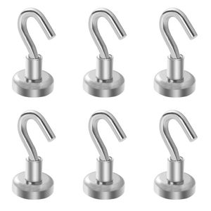 Hooks Rails Ounona 6pcs Heavy Duty Strong Magnetic for Storage and Organisation Home Kitchen Accessories (D16)