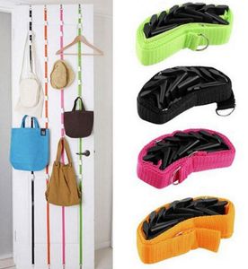 Crochets rails sur les sangles de porte Hangle 8 Sac à chapeau réglable Clace Coat Rack Organizer8071438