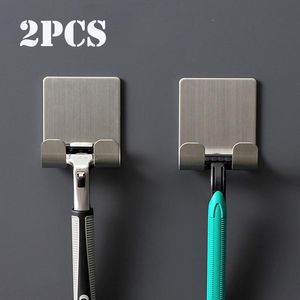 Hooks Rails Punch gratis scheermeshouder opslag haak haak scheerdouche plank badkamerrek accessoires voor mobiele telefoon stekker haakhaken