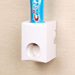 Haken rails zelfklevende zuignap automatische tandpasta dispenser squeezer badkamer witte plastic houder distributeur hoge kwaliteithooks