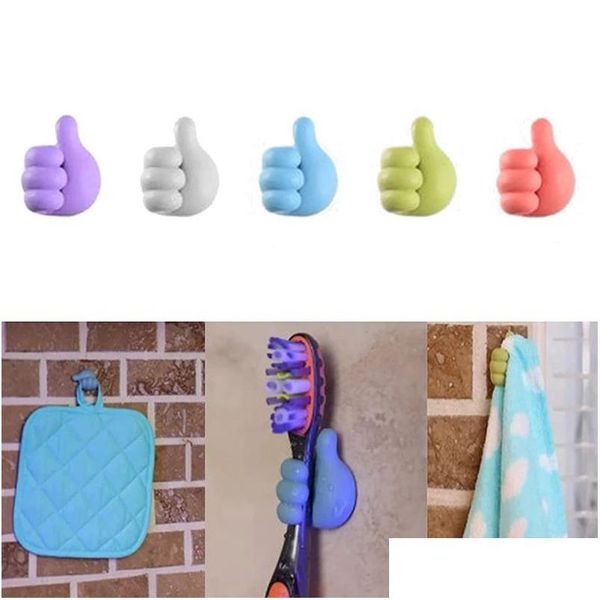 Hooks Rails Thumbs Hands Suportador de gancho Conveniente Almacenamiento de datos creativos Mtifunction Clip-Board Fashion Personalidad Drop de Dhlfm