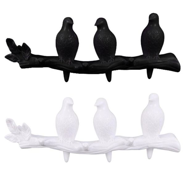 Ganchos, rieles, decoraciones de pared, accesorios para el hogar, colgador para sala de estar, llave de pájaro de resina, abrigo para dormitorio, sombrero, ropa, toalla 247o