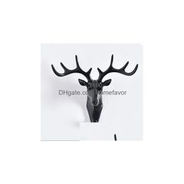 Haken rails muur gemonteerd dierenhoofdrek jas doppen hanger paard giraffe eland olifant decoratief decor badkamer accessorie huishoudelijke huis is dhycv