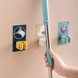 Hooks Rails Wandmontage Mop Organizer Houder Badkamer Accessoires Borstel Broom Hanger Opbergrek Huishoudelijke Gereedschap Huishoudster Keuken Hom