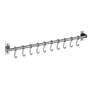 Rails de rails à crochets mur ustensiles en acier inoxydable rail de cuisine suspendue avec 6/8/10 gxmahooks
