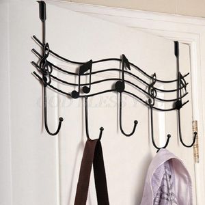 Haken rails golvende muzieknoten 5 muur gemonteerde rek kleding deur hanger elegante afwerking eenvoudige ontwerp decoratieve huishoudelijke huishoudens