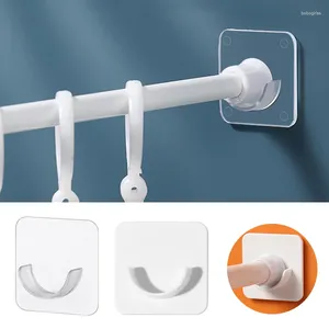 Crochets auto-adhésifs 2pcs / set support des supports de toilettes de support rideau de support accessoires de salle de bain rangement de rangement Cocina
