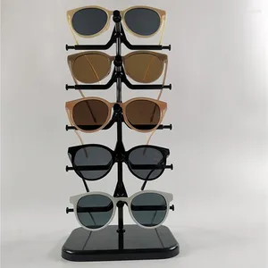 Crochets à une rangée, 5 paires de présentoirs de lunettes de comptoir pour accessoires de lunettes de soleil, sols de rangement