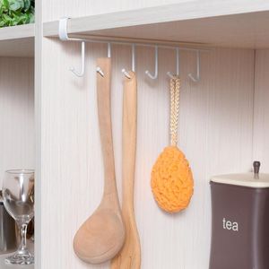 Hooks Six Hook Storage Rack Iron Cabinet Niet-vermengde hanger kasten Rijgarderobe keuken multifunctioneel