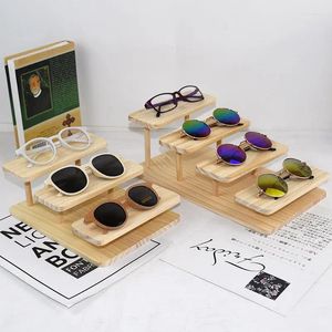 Crochets en bois massif porte-lunettes présentoir lunettes de soleil myopie cadre Anime poupée artisanat maison supports de rangement organisateur