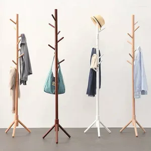 Crochets en bois massif cintre sol debout porte-manteaux maison meubles stockage vêtements suspendus en bois chambre étendoir