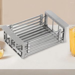 Ganchos de acero inoxidable soporte para cubiertos de cubiertos Organizador de desagüe de plato ajustable para platos de cocina/tazas/frutas/verduras