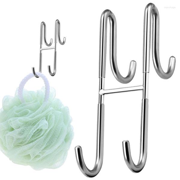 Crochets Porte de douche en acier inoxydable Drive de verre sans cadre de cintre gratuite Rack multi-usage Multi use Rangement de serviettes