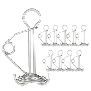 Crochets Rescoir de corde de tente 10-pk Perk Anchor Pegs Kit Ajusteur du cordon de poisson en acier inoxydable