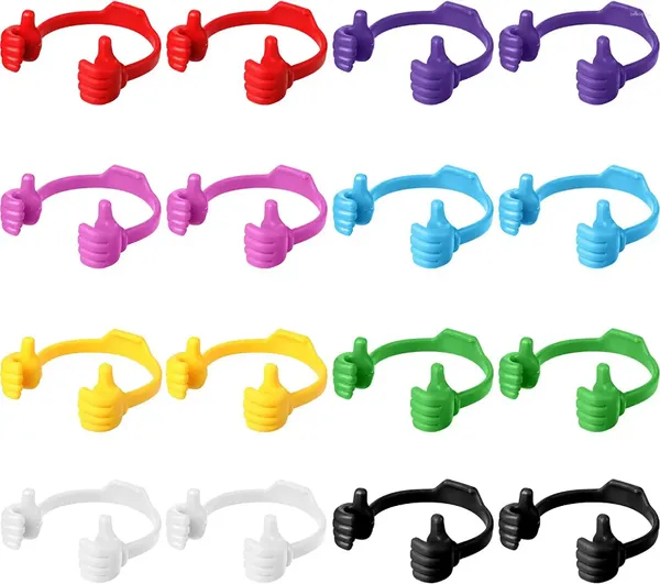 Hooks Pulgares Up Soporte de teléfono celular Alta calidad de plástico ajustable Múltiple colores portátiles de escritorio portátil para teléfonos móviles