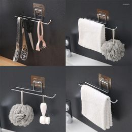Crochets porte-papier hygiénique suspendu salle de bain porte-serviettes chiffon rangement mural fournitures ménagères
