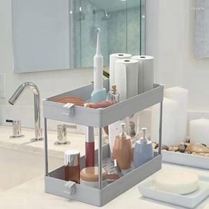 Hooks Under Sink Organizer 2-laagrek rack multifunction opslag voor badkamer en keuken