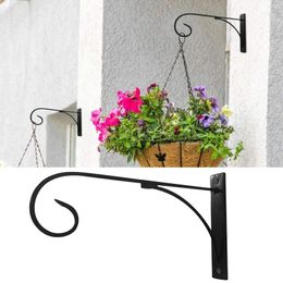 Crochets muraux suspendus, lampe à vent, Pot de fleur, crochet de jardin forgé, support de panier suspendu créatif