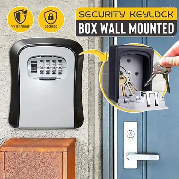 HOCKS MUR MONTRE CLÉ STOCKAGE Secret Box Box Organisateur à 4 chiffres Code de sécurité Mot de passe Lock No Home Safe