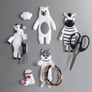 Crochets muraux auto-adhésifs solides, cintres de porte, animaux créatifs, crochet en Silicone, rangement à domicile, vente en gros